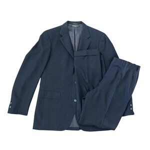 Vintage Brooks Brother's Brookstretch 346 Navy Wool Blend 36x32